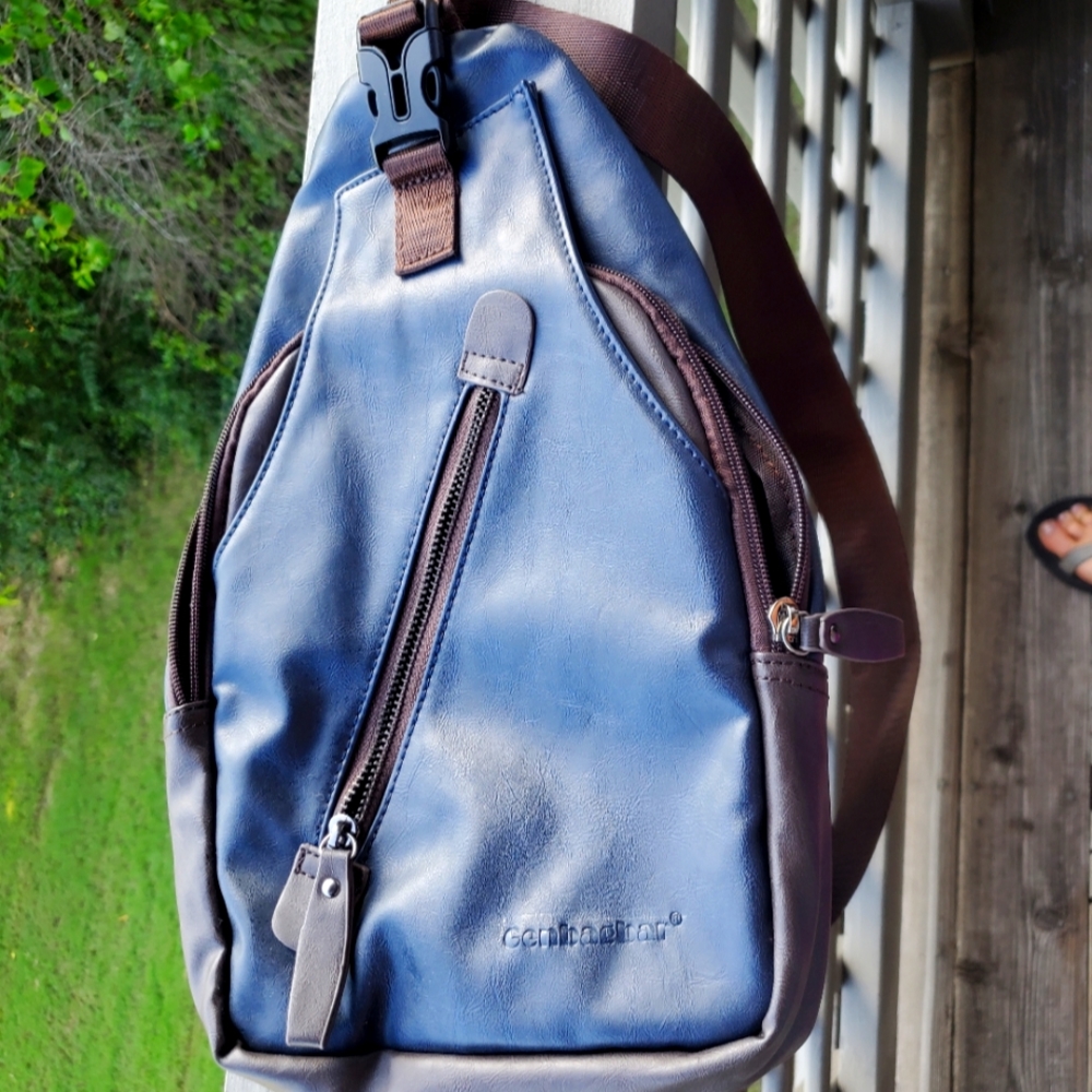 Navy Sling Backpack - Picture 3 of 4